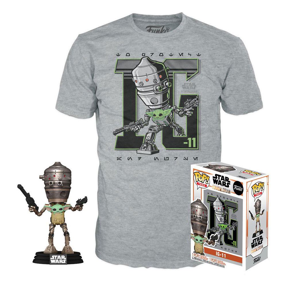 Star Wars The Mandalorian - Funko póló- és figurakészlet - Child in Satchel (Gyermek a táskában) Kapható méretek:: M