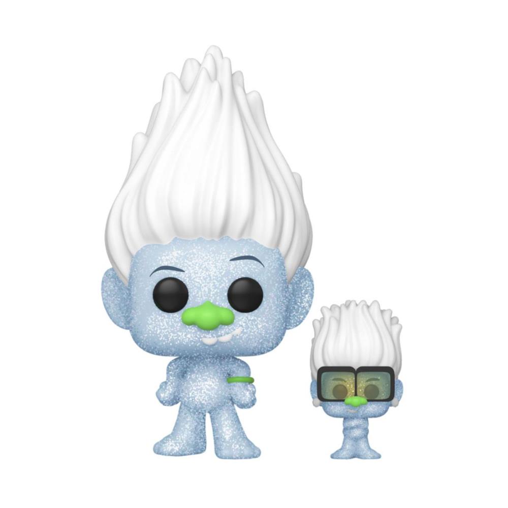 Trolls World Tour - funko figura - Hip Hop Guy with Tiny (Gyémánt csillogás)