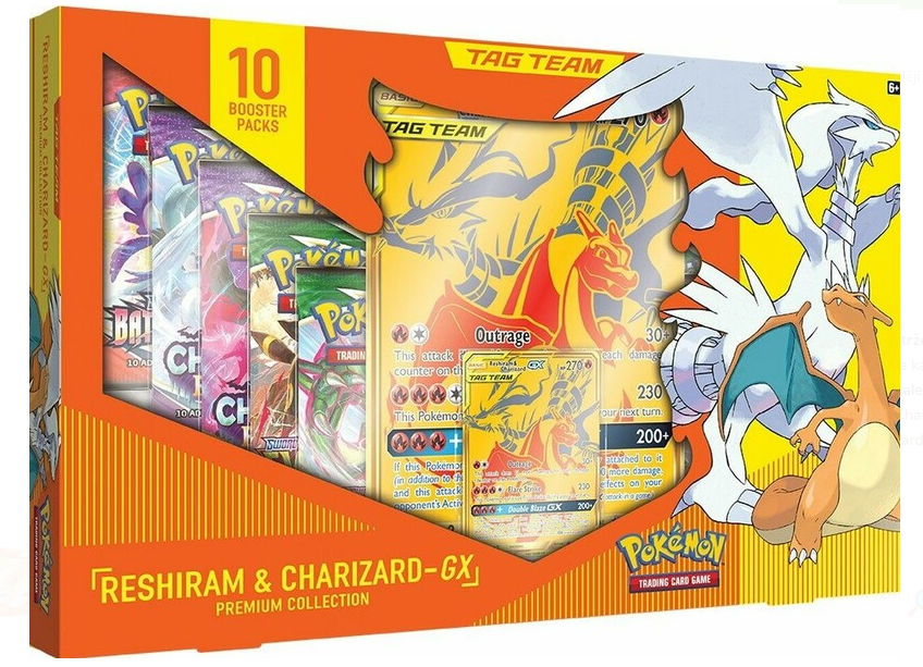 Nintendo Pokémon TCG: Reshiram & Charizard GX Premium Tag Team Box