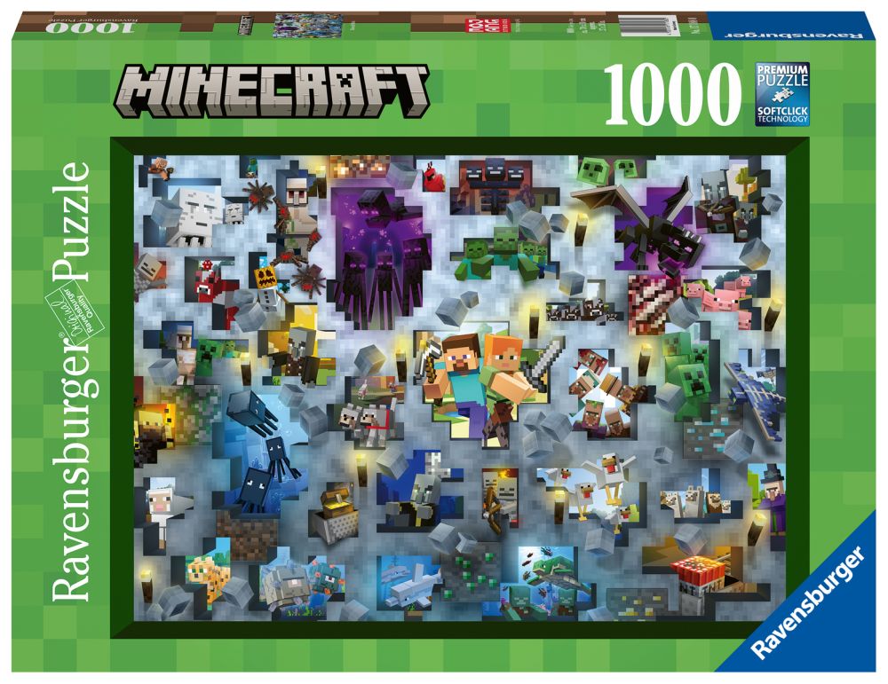 Ravensburger Minecraft - Puzzle - Kihívás - 1000 darab