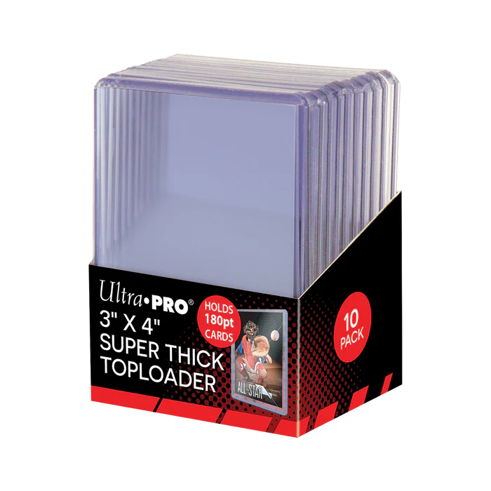 Ultra Pro - Kártyaburkolatok - 3" x 4" átlátszó, szuper vastag 180PT Toploader (10 db)