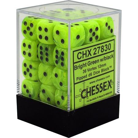 Chessex Kocka készlet Világos zöld