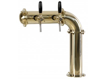 Výčepní stojan L2 zlatý komplet kohouty pákové medailony standart přímé dochlazení