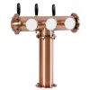 Výčepní stojan T3 měděný komplet kohouty pákové medailony LED čelní přímé dochlazení kohoutů zezadu