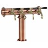 Výčepní stojan T4 měděný komplet kohouty kulové GLOBAL medailony LED čelní přímé dochlazení kohoutů rukojeť plast černá