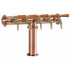 Výčepní stojan T5 měděný komplet kohouty kulové ROYAL medailony LED čelní přímé dochlazení kohoutů rukojeť dřevo
