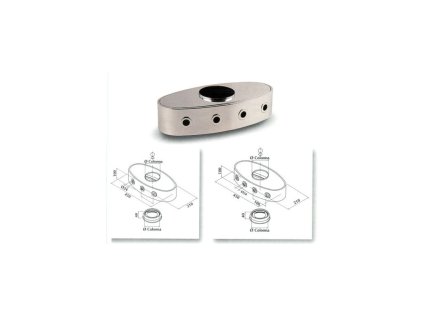 Priečka inox 450 /130, 5 otvorov