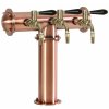 Výčepní stojan T3 měděný komplet kohouty kulové GLOBAL medailony LED čelní přímé dochlazení kohoutů rukojeť plast černá