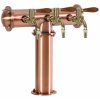 Výčepní stojan T3 měděný komplet kohouty kulové GLOBAL medailony LED čelní přímé dochlazení kohoutů rukojeť pryskyřice dřevo