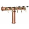 Výčepní stojan T5 měděný komplet kohouty kulové GLOBAL medailony LED čelní přímé dochlazení kohoutů rukojeť plast černá