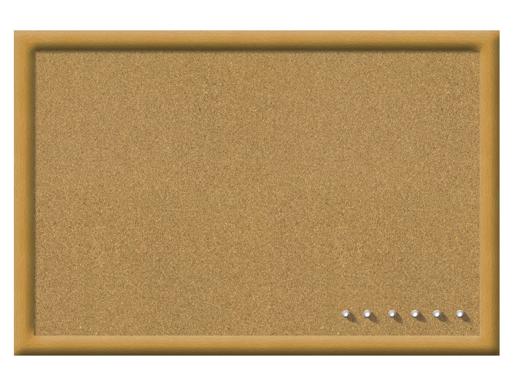 Korkové nástěnky v dřevěném rámu