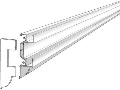 Partnerline dvojkolejnice, 240 cm, komplet