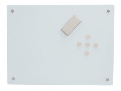 Skleněná tabule Glass2Write, magnetická - bílá