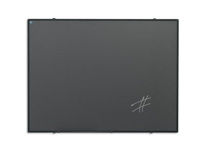 Tabule Softline v černém rámu - šedá, keramická