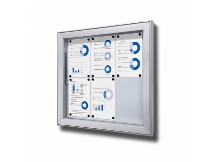 Venkovní uzamykatelná vitrína SCL - 6xA4