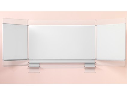 Tabule Triptych - skrytý zvedací systém - bílá