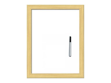 Tabule WOOD, bílá - rám borovice