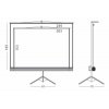 Stativové projekční plátno Standard Plus - rozměry