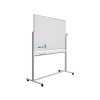 Oboustranná pojízdná tabule - keramická, bílá