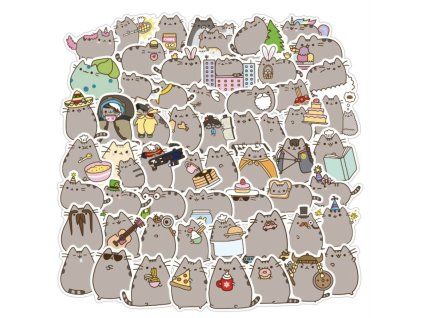 Pusheen kočička-Samolepkový balíček