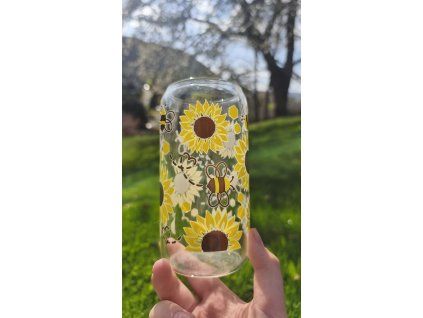 Sklenička s vadou-Sunflower bee