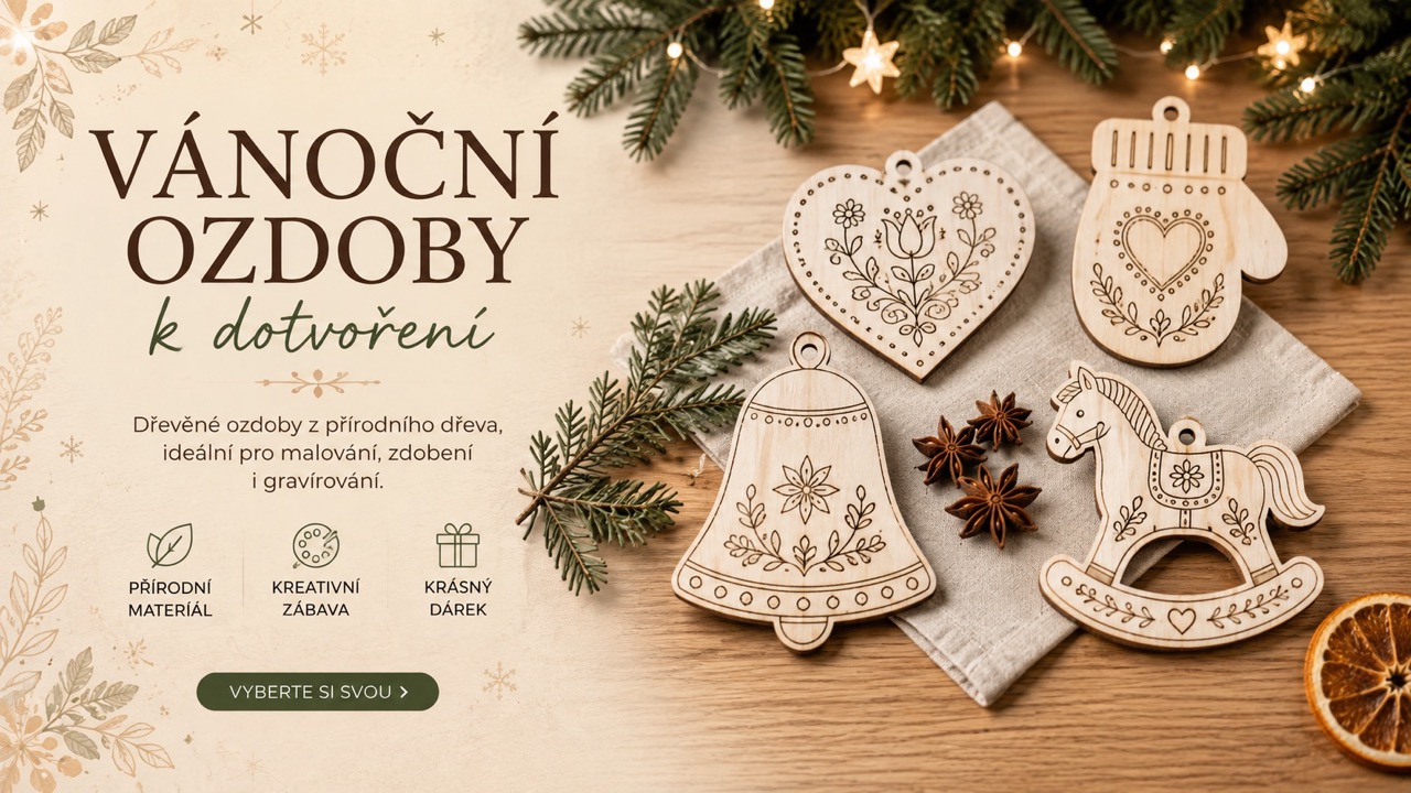 vanoce, ozdoby dreve k dotvoreni