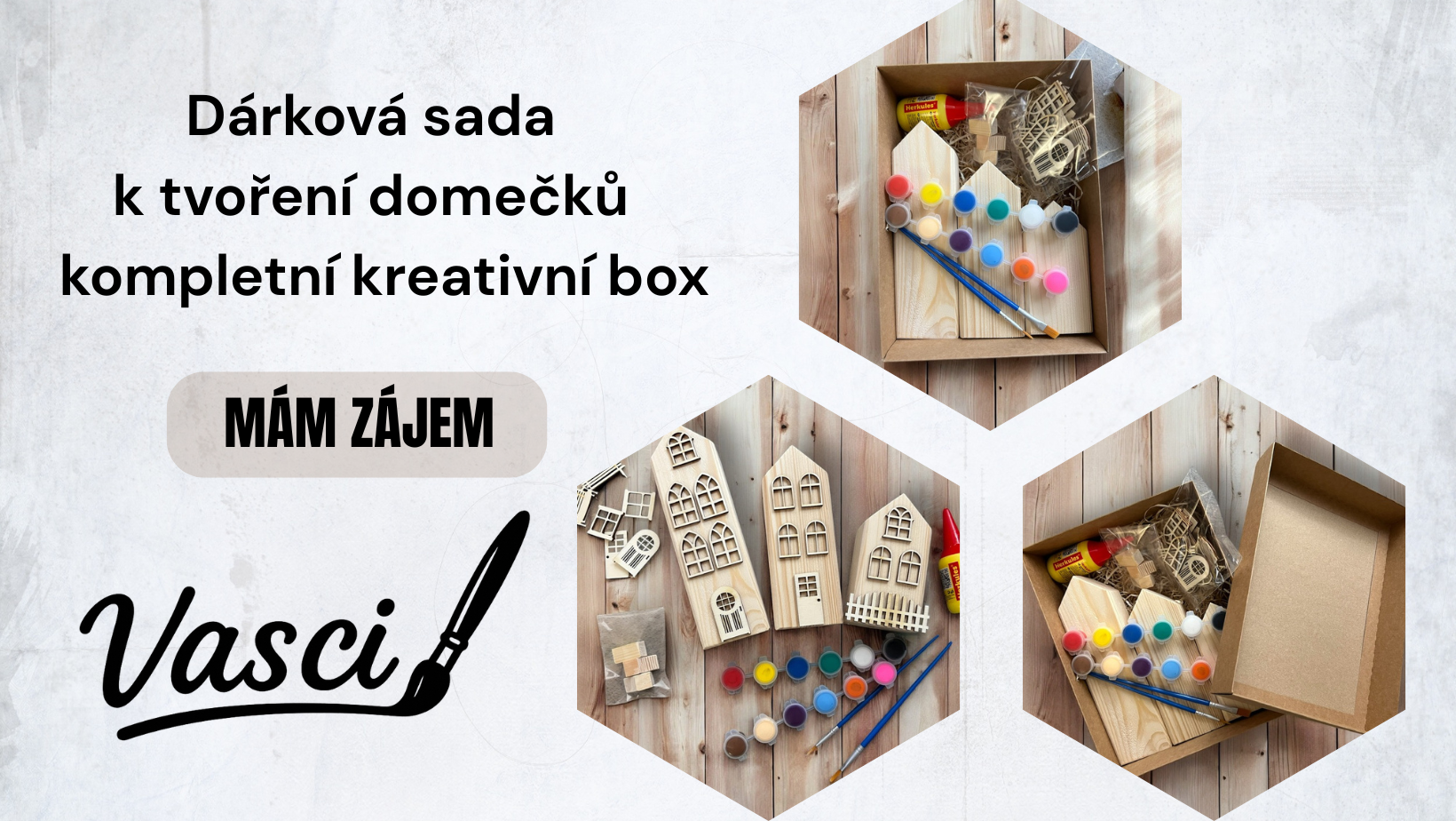 KREATIVNI SADA K TVOŘENÍ DOMEČKU ZE DŘEVA