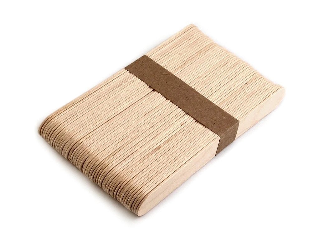 Dřevěné špachtle 15 cm – balení 50 ks – detail produktu