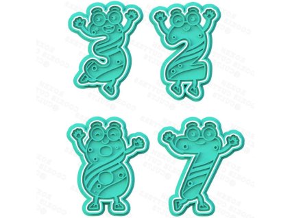 vykrajovátko s razítkem – veselá čísla