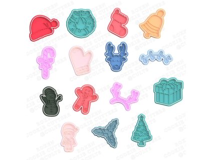 vykrajovátko s razítkem – velká vánoční sada vykrajovátek