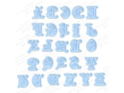 tvůrčí sada vykrajovátek – abeceda ( gotický font ) písmena