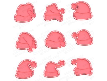 vykrajovátka na polymerové hmoty – santovy čepice