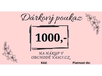 Vykrajovátko s razítkem - Dárkový poukaz - 1000,-