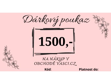 Vykrajovátko s razítkem - Dárkový poukaz - 1500,-