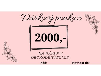 Vykrajovátko s razítkem - Dárkový poukaz - 2000,-