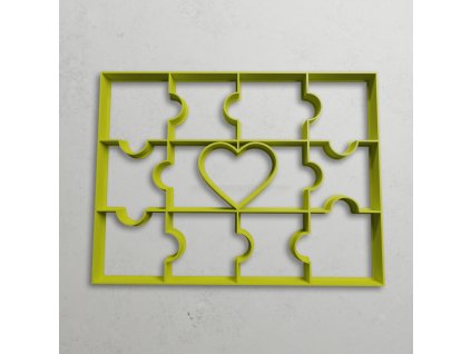 vykrajovátka pro děti – vykrajovátko  puzzle se srdíčkem 2 motiv