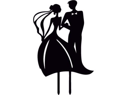 Svatební dortový zápich - Zápich na dort - novomanželé