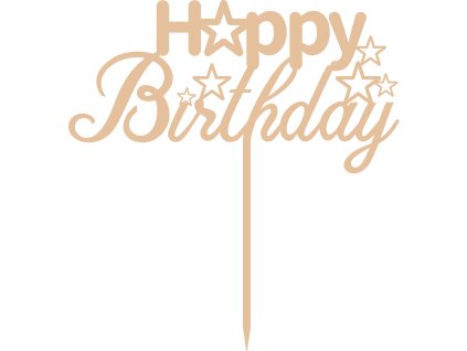 3442 zapich happy birthday hvezdicky