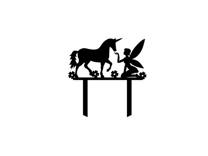 Unicorn and fairy scene