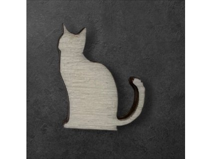 kočička k dalšímu tvoření - č.1 – dřevěná dekorace
