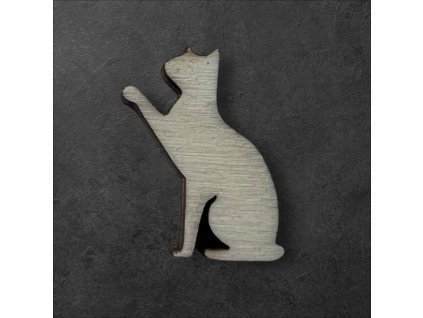 kočička k dalšímu tvoření - č.3 – dřevěná dekorace