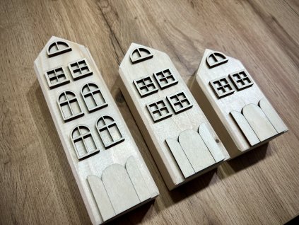 Sada 3 domek s doplky