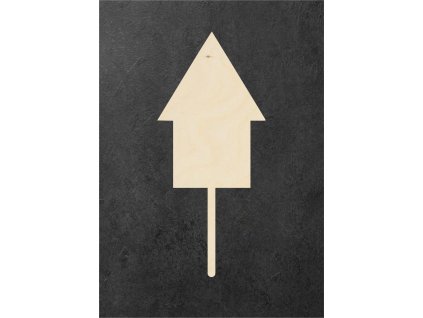 dřevěný zápich k dotvoření – domeček 11 – dřevěná dekorace