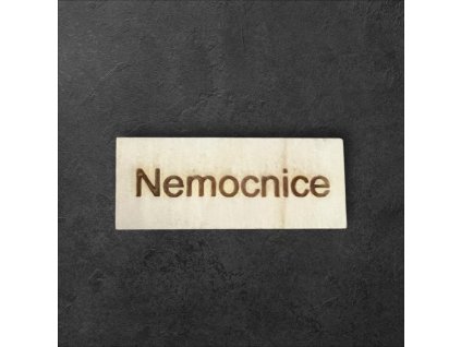 cedule nemocnice k dalšímu tvoření - č.1 – dřevěná dekorace