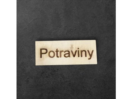 cedule potraviny k dalšímu tvoření - č.1 – dřevěná dekorace