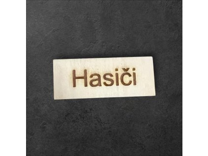 cedule hasiči k dalšímu tvoření - č.1 – dřevěná dekorace