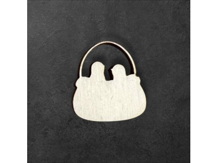 košík s kuřaty k dalšímu tvoření - č.1 – dřevěná dekorace