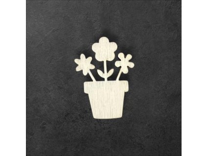 květiny v truhlíku k dalšímu tvoření - č.1 – dřevěná dekorace