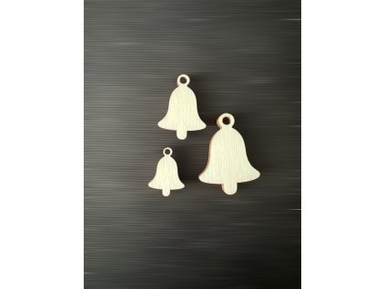 sada zvonečků k dalšímu tvoření - č.1 – dřevěná dekorace