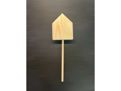 dřevěný domeček na zápich k dotvoření č.1 (7x1,9cm) – dřevěná dekorace